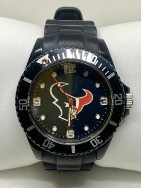Men's Spirit NFL Houston Texans Black tone watch 42mm rotating bezel running
